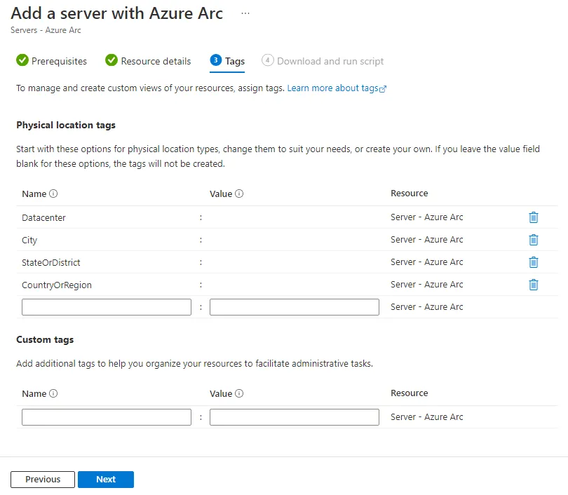 Azure Arc Add Tags